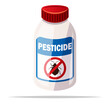 Bottle of pesticide vector isolated illustration