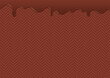 垂れるチョコレート・ソース・醤油・絵の具・ペンキ・インクのイラスト　茶色いヘリンボーン地　杉綾　A-02