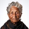 © GraphicsRF - A thoughtful 78-year-old woman captured in a close-up portrait.