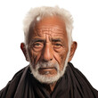 © GraphicsRF - A high-definition studio headshot of a pensive 78-year-old South Asian man.