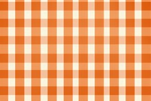 Orange Gingham Seamless Pattern Background 
