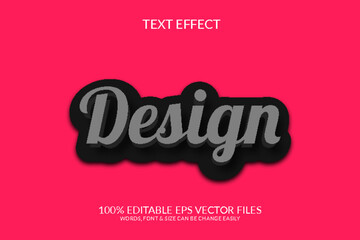 Wall Mural - Design 3d fully editable eps text effect template