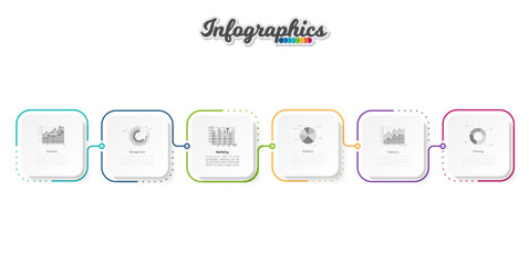 Wall Mural - Infographic timeline template can be used for chart, diagram, web design, presentation, advertising, history