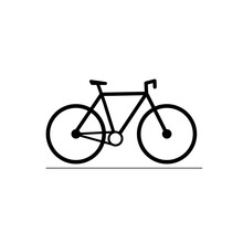 A Vector Image Of A Bicycle To Indicate A Parking Spot. A Simple Bike Icon. EPS10