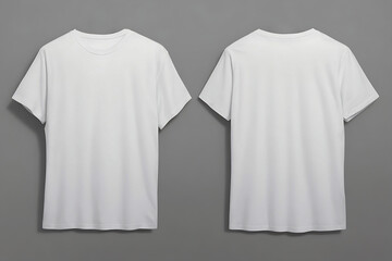 White TShirt Mockup Presentation on Solid Grey Background