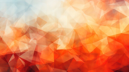 Wall Mural - abstract autumn background with orange and red triangle and polygon shapes. generative ai
