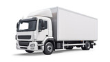 White truck isolated from the background