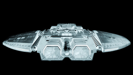 Wall Mural - alien spaceship drone rear view