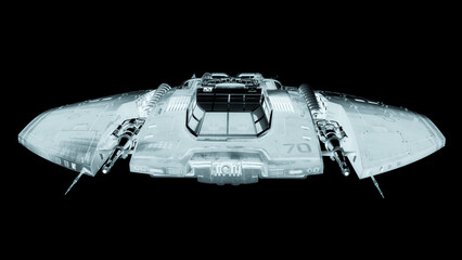 Wall Mural - alien spaceship drone front view