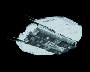Wall Mural - alien spaceship is passing by