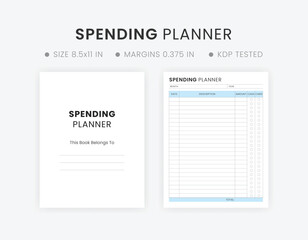  Spending Planner Template Printable