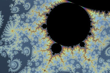 Beautiful zoom into the infinite mathematical mandelbrot set fractal.