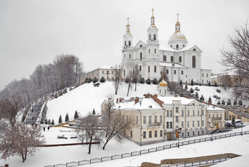 Wall Mural - Cathedral of Dormition - Assumption cathedral and monastery of Holy Spirit in Vitebsk. Belarus