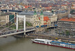 Elisabeth bridge over Danube river in Budapest. Hungary