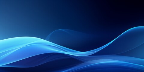 Fototapete - Abstract Blue Wave Wallpaper in a Contemporary Precisionist Style