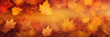 Herbstlicher Hintergrund Banner mit bunten Blättern
