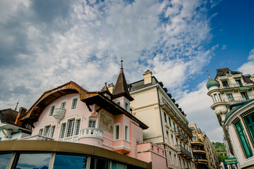 Wall Mural - Dans les rues de Montreux en Suisse	