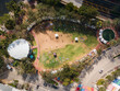 Aerial View of a public park in a city