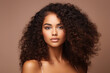 © Tetiana - Generative AI picture of young attractive woman beauty model with stunning afro curls hairstyle