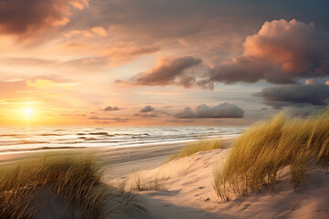 Wall Mural - sunset on the beach