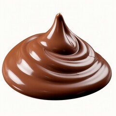 Wall Mural - Chocolate swirl isolated on white background