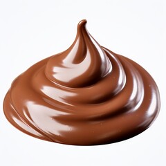 Wall Mural - Chocolate swirl isolated on white background