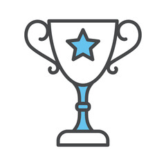 Trophy icon vector on trendy design