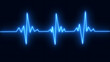 ECG diagram, Heartbeat line. Pulse trace. EKG and Cardio symbol