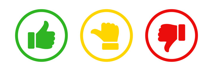 Wall Mural - rating thumb icon set