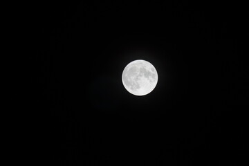 blue full moon in the sky