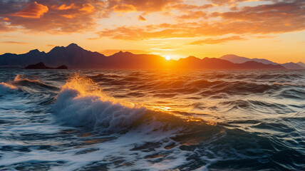 Wall Mural - sunrise over the sea