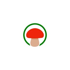 Wall Mural - Mushroom icon isolated on white background