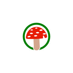 Canvas Print - Mushroom icon isolated on white background