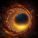Fototapeta  - Peering through a hole in the simulation the real universe