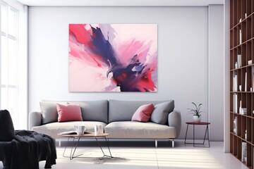 Wall Mural - modern living room with sofa