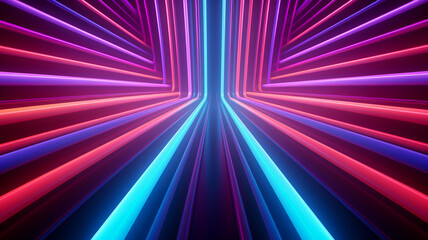 Wall Mural - Abstract 3d colorful neon background