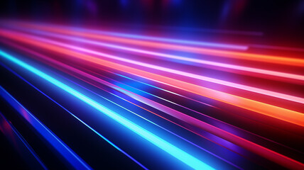 Wall Mural - Abstract 3d colorful neon background
