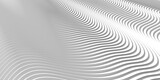 Fototapeta Przestrzenne - White abstract background with waves band surface