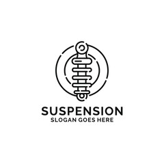 Wall Mural - Shock breaker suspension logo design