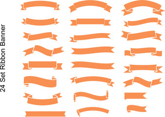 set of ribbons banner