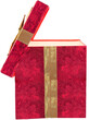 Digital png illustration of red present box on transparent background