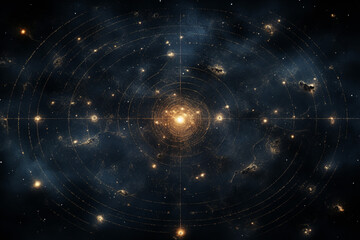 Wall Mural - a star map for a fantasy universe, astrology