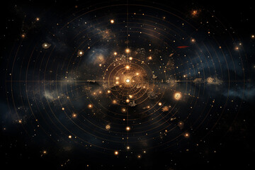 Wall Mural - a star map for a fantasy universe, astrology