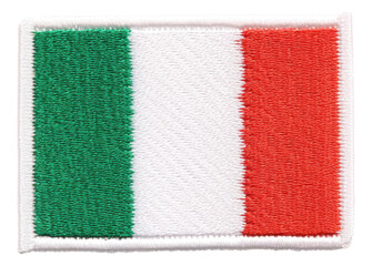 italy flag embroidery patch isolated.
