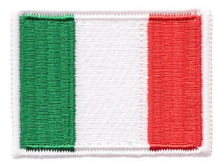 italy flag embroidery patch isolated.