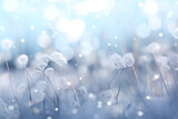 Fototapeta Przestrzenne - Closeup of snow flake in winter season