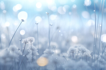 Wall Mural - Closeup of snow flake in winter season