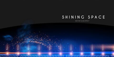Wall Mural - show light. colorful spotlights with fay. transparent light effect.