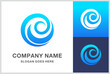 Blue Wave Vector Logo Design Template	