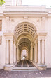 Borromini gallery in Spada palace, city of Rome